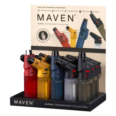 Maven | Alpha+ Transparent Torch Lighter | Various Colours
