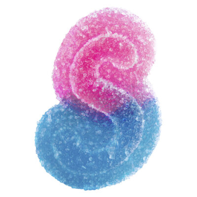 Sourz by Spinach | Fully Blasted Blue Raspberry Watermelon Gummies 10x10mg Pack Soft Chews